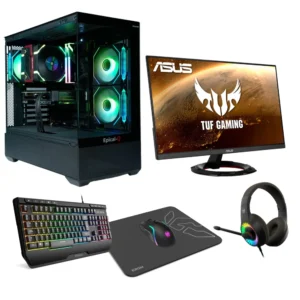 Epical-Q Pack Gaming Gplus100 AMD Ryzen 5 8400F, 32GB, 1TB NVME, RTX 5060 + Windows 11 Pro + Monitor 24" 165Hz + Combo Gaming