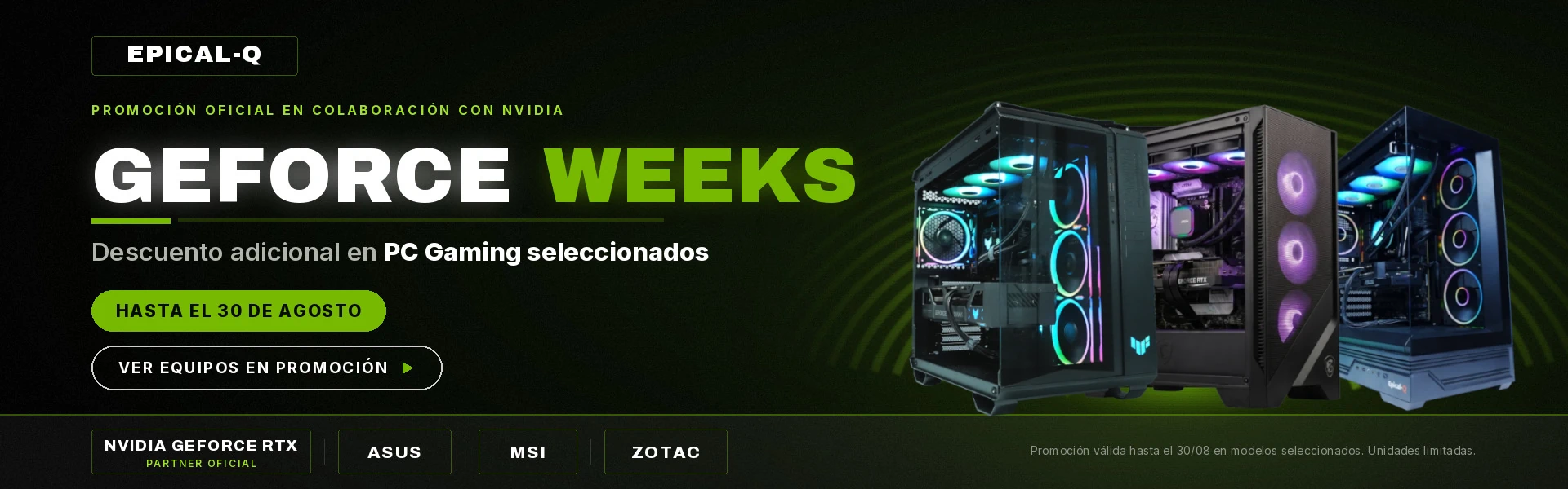 GeForce Weeks - Obtén un descuento extra en tu PC Gaming