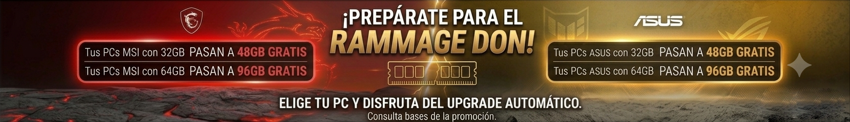 Promoción Rammagedon - upgrade de RAM gratis