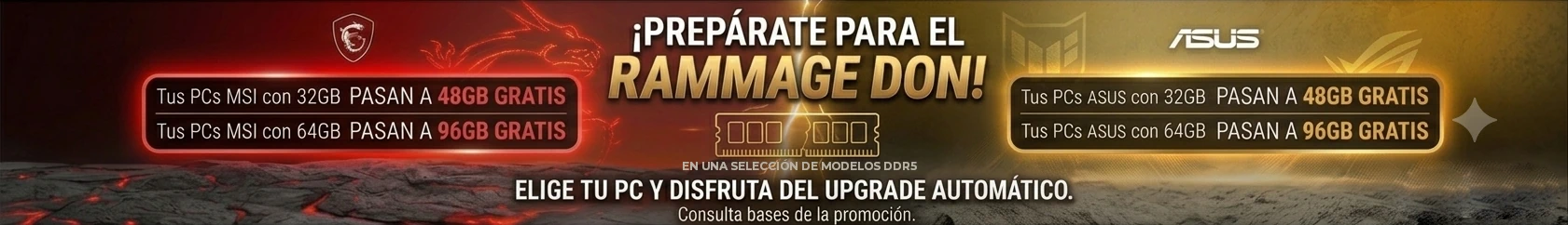 Promoción Rammagedon - upgrade de RAM gratis